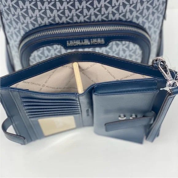MICHAEL KORS Jaycee Medium Ombré Signature Logo Backpack
And Wallet Set Navy - Picture 8 of 12
